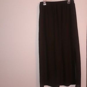 💚Dark green olive maxi skirt f21 large💚